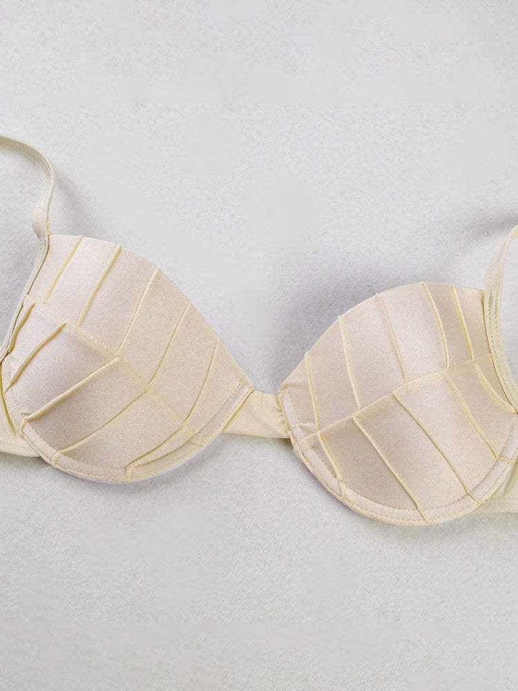 Apricot Sleeveless Ruffle Strappy Beach Cover-Up — view 9