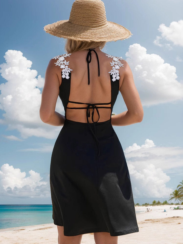 Black Beach Cover-Up — view 3