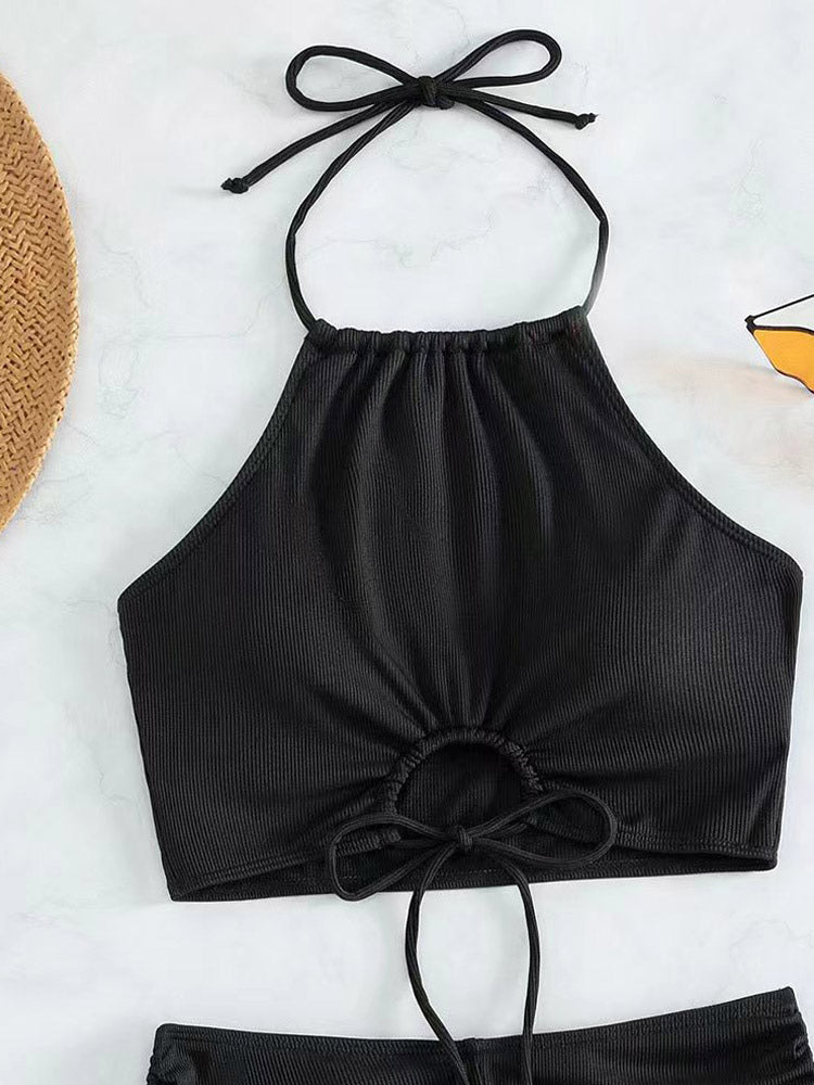 Brown Lace-Up Bikini Set — view 6