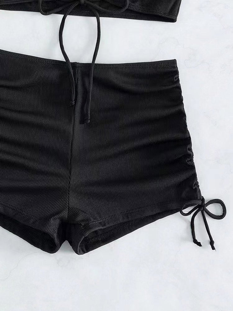 Brown Lace-Up Bikini Set — view 7