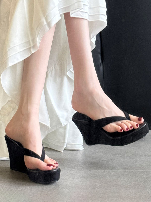 apricot wedge sandals — view 8