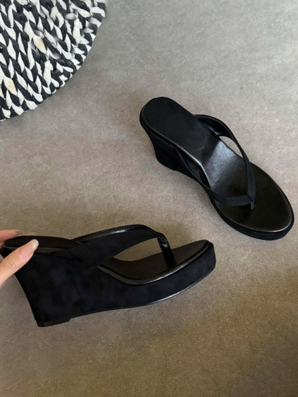 apricot wedge sandals — view 9