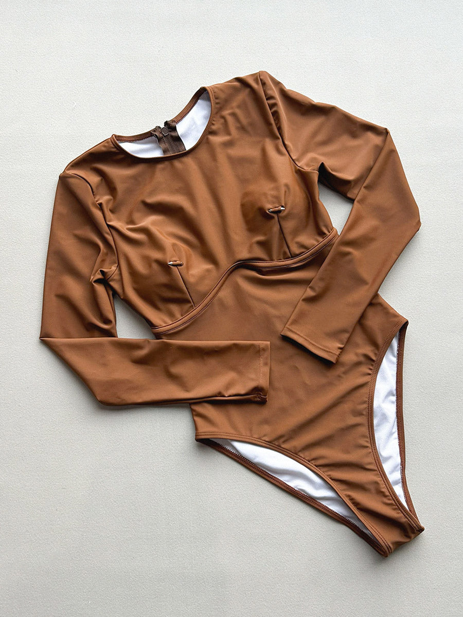 brown swimsuit — view 6