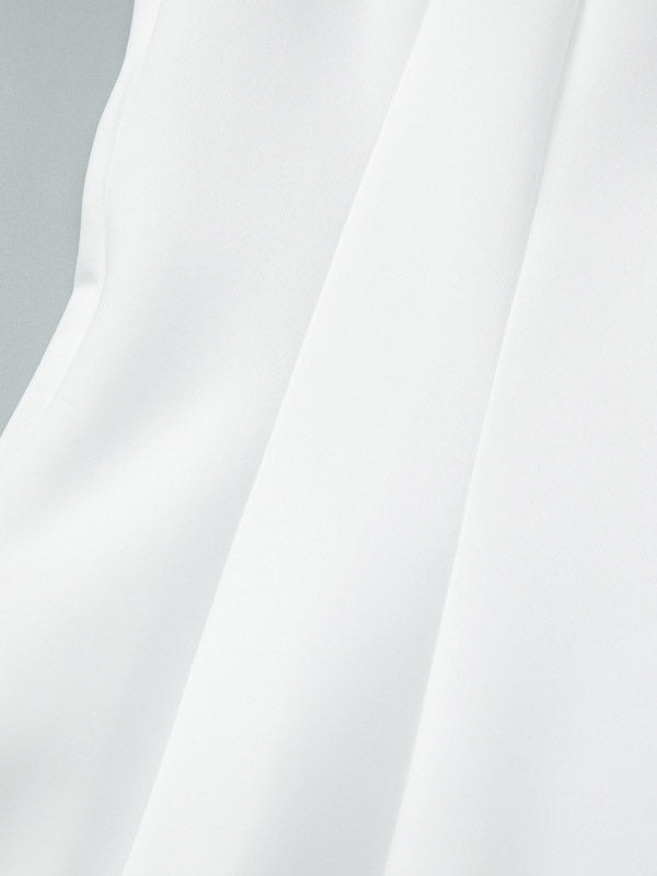 Ivory Short-Sleeve V-Neck Pleated Dress — view 12