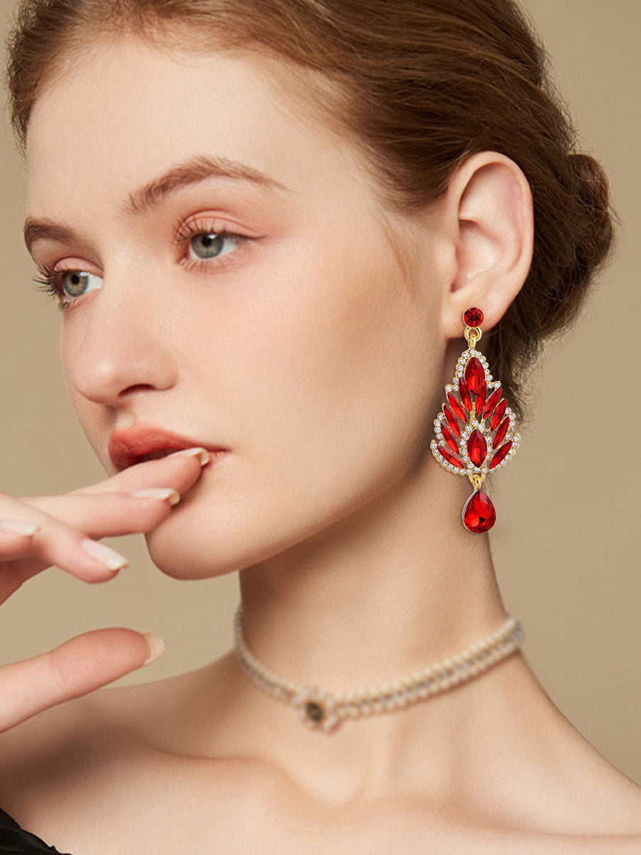 green earrings — view 3