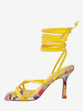 Yellow Open-Toe Lace-Up Strappy Sandals — view 2
