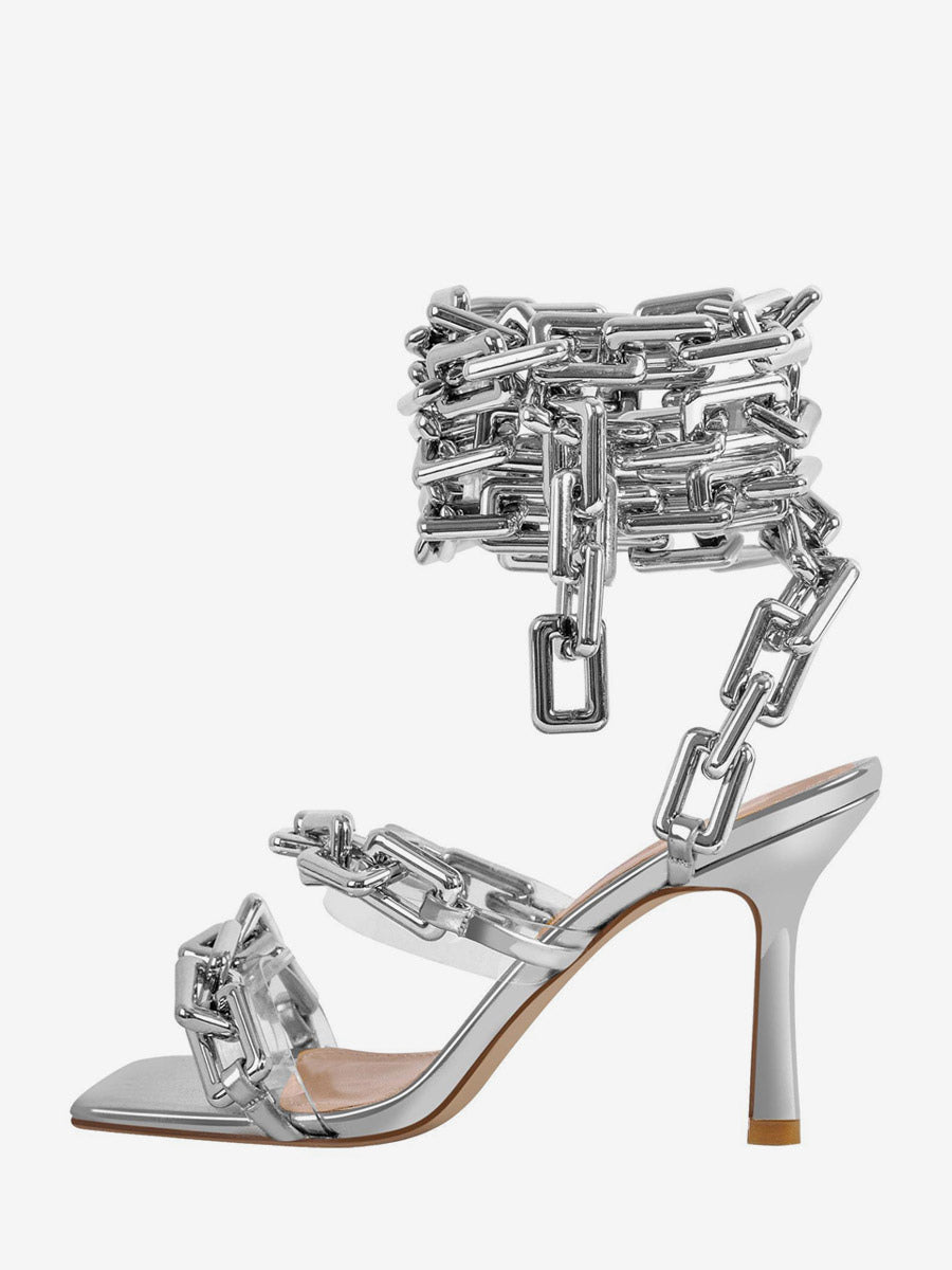 Gold Open-Toe Strappy Sandals — view 1