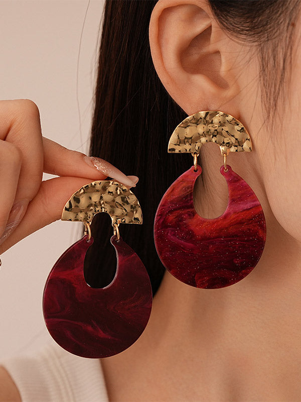 red earrings — view 2