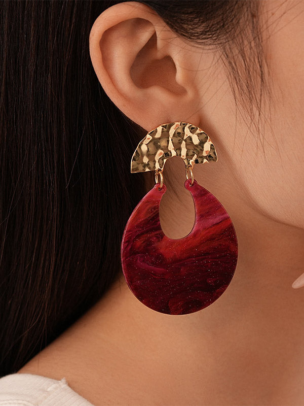 red earrings — view 1