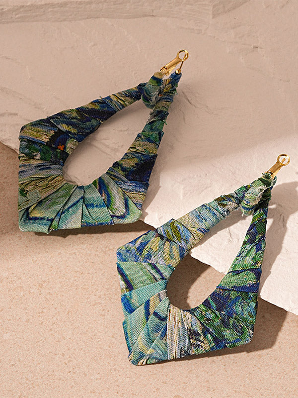 black contrast panel earrings — view 8