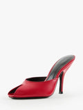 Red Open-Toe Stiletto Mules — view 5