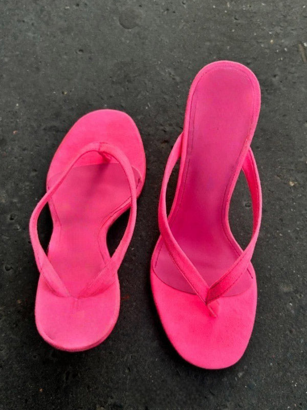 Apricot Suede-Effect Wedge Sandals — view 2