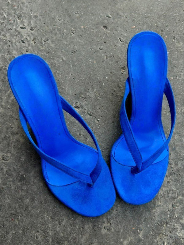 apricot suede effect wedge sandals — view 5