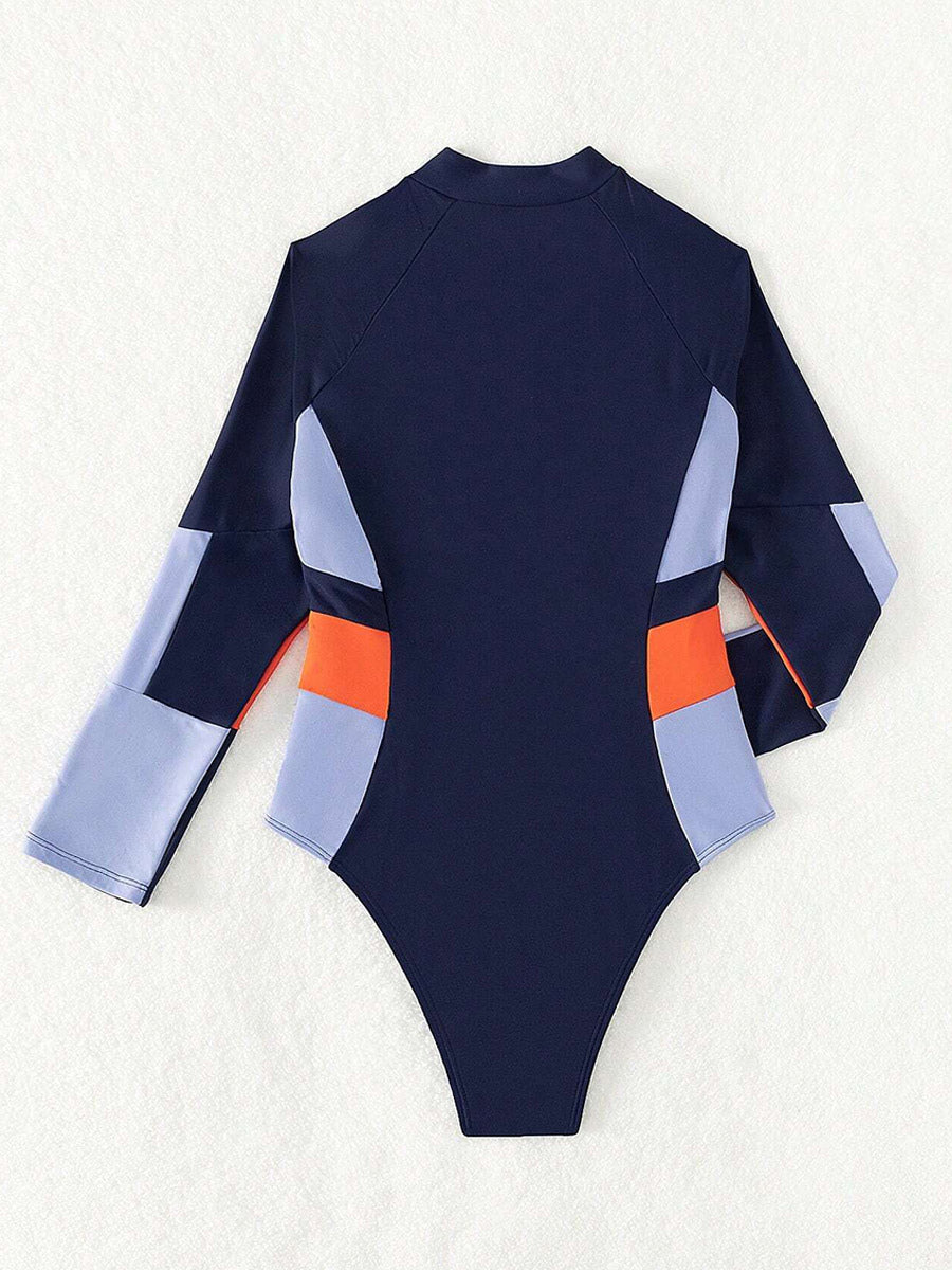 navy long sleeve swimsuit — view 5