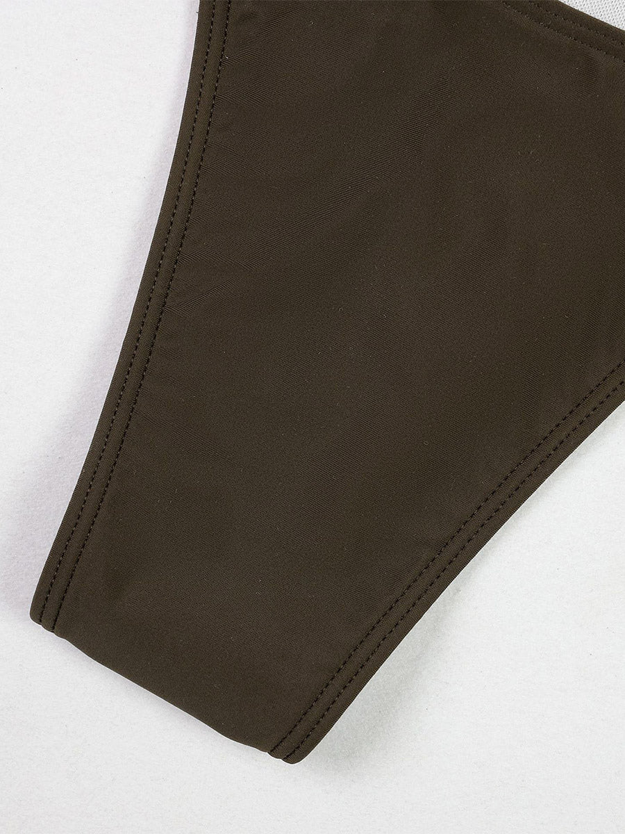 Brown Lace-Up Sleeveless Beach Cover-Up — view 4