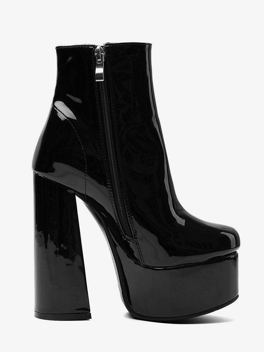 black block heel ankle boots — view 5