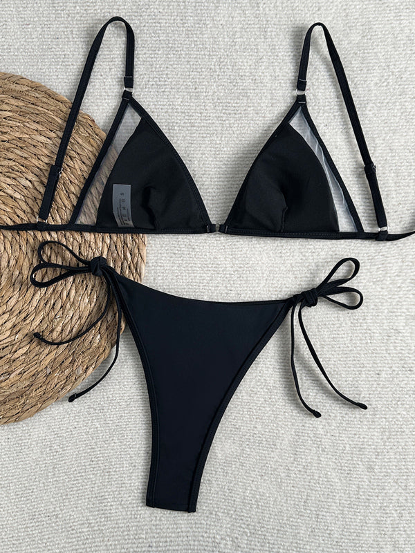 black cut out bikini set — view 5