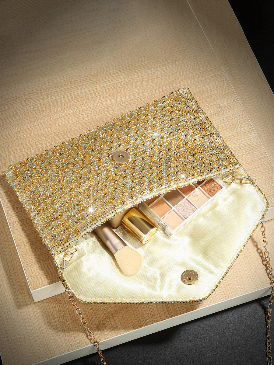gold embellished handbag — view 3