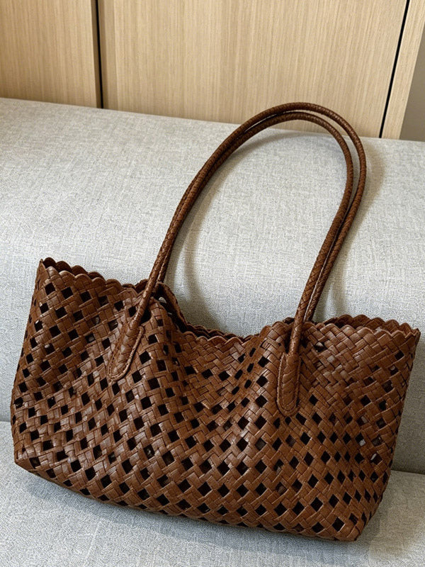 green woven handbag — view 12