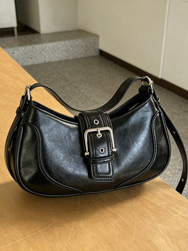 Black Buckle Handbag — view 4