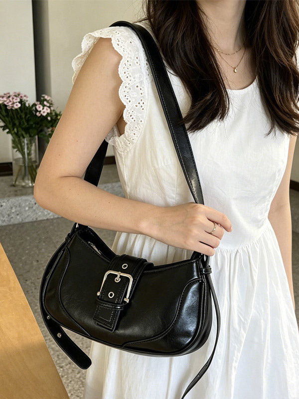 black buckle handbag — view 3