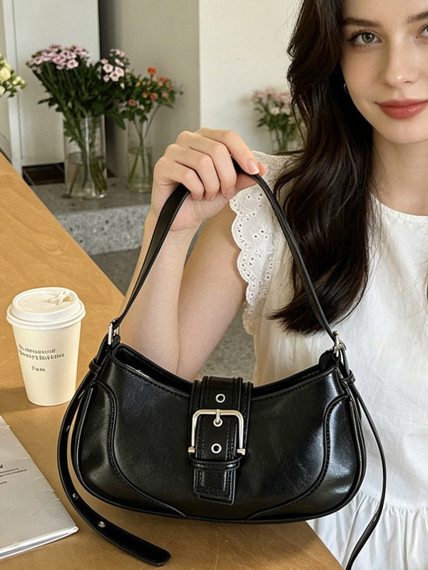black buckle handbag — view 1