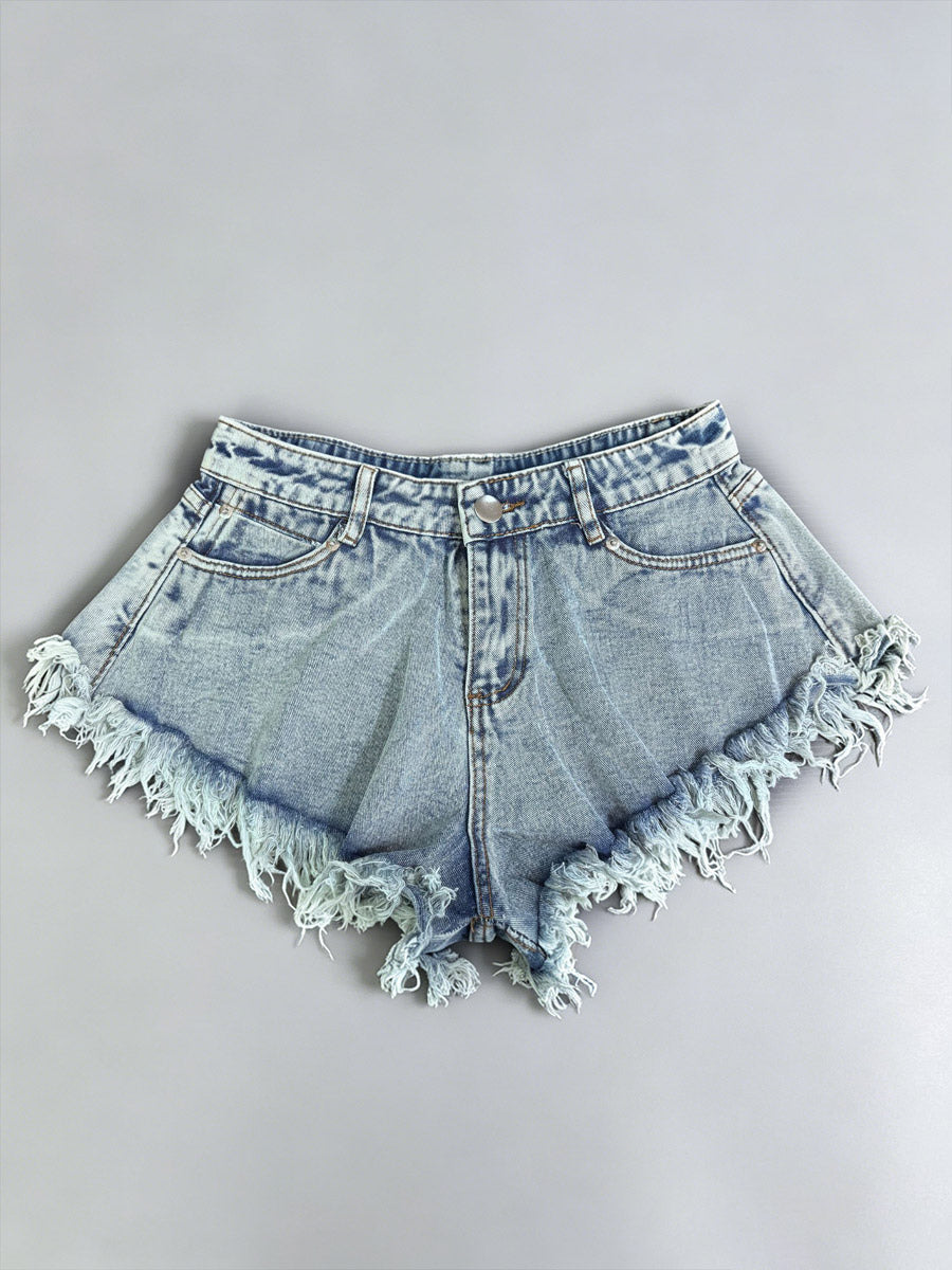 Sky Blue High-Waisted Wide-Leg Relaxed Jeans — view 5