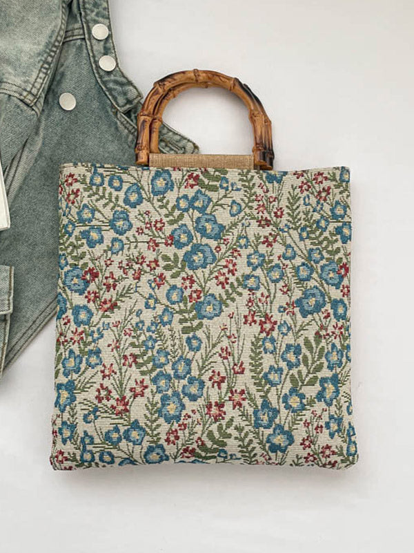 purple floral handbag — view 12
