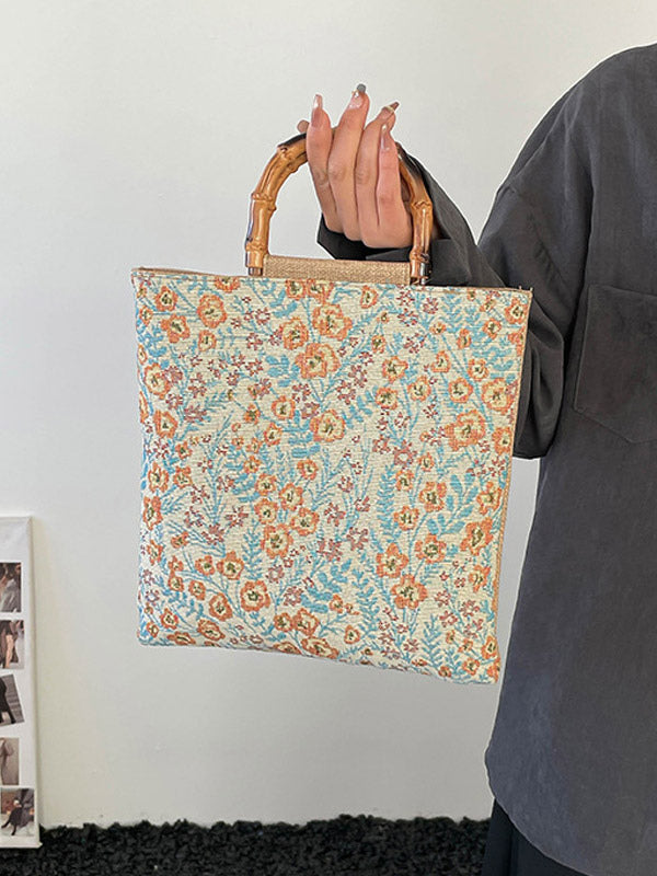 purple floral handbag — view 11