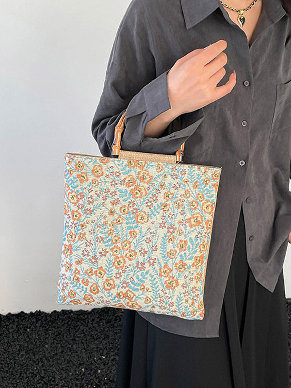 purple floral handbag — view 10