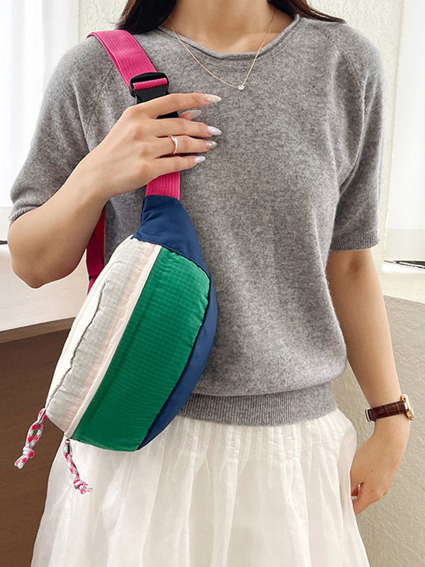 green contrast panel handbag — view 3