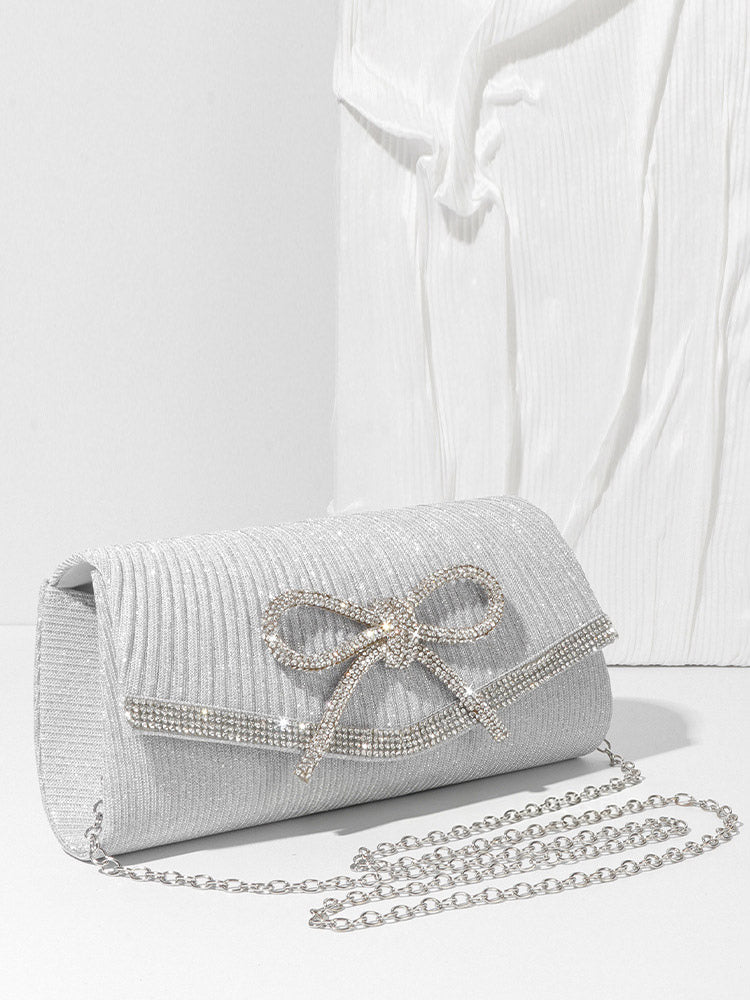 gold pleated handbag — view 6