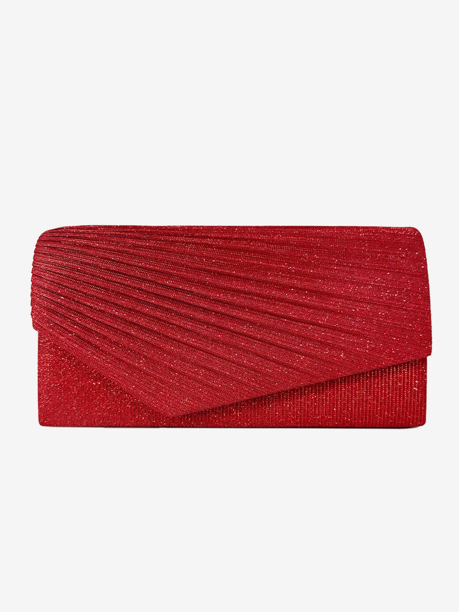 gold pleated handbag — view 2