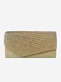 gold pleated handbag — view 1