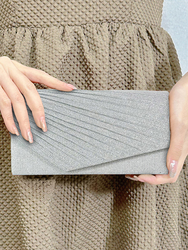 gold pleated handbag — view 7