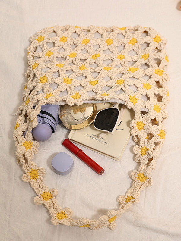 beige floral handbag — view 6