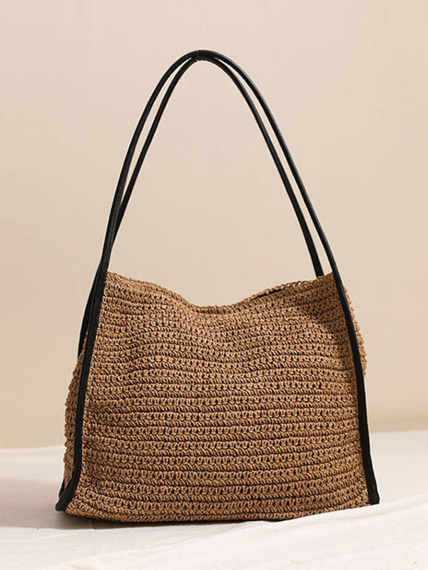 brown woven handbag — view 3