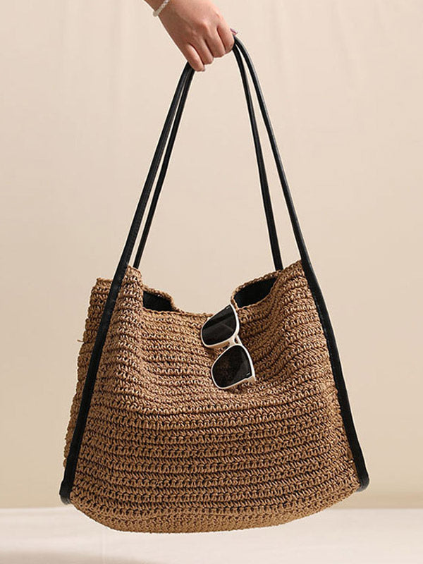 brown woven handbag — view 2