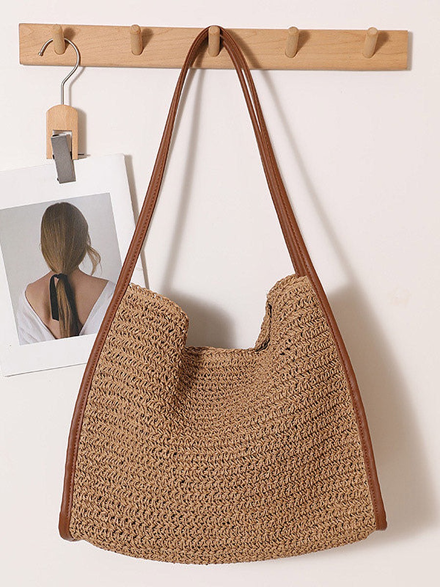 Brown Woven Handbag — view 1