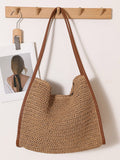 Brown Woven Handbag — view 1