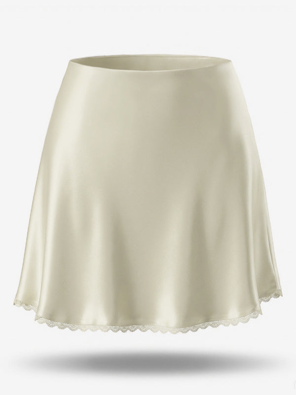 Champagne Satin Short Trousers — view 9