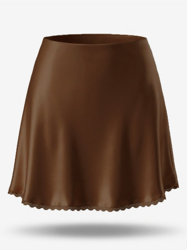 Champagne Satin Short Trousers — view 7