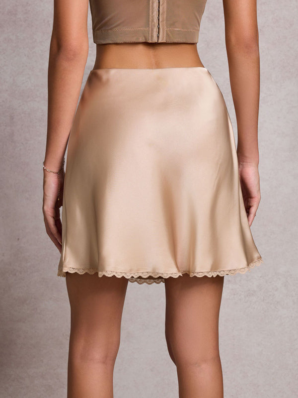 Champagne Satin Short Trousers — view 5