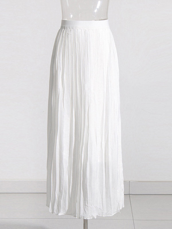 Black Halter-Neck Wrap Pleated Two-Piece Set — view 4