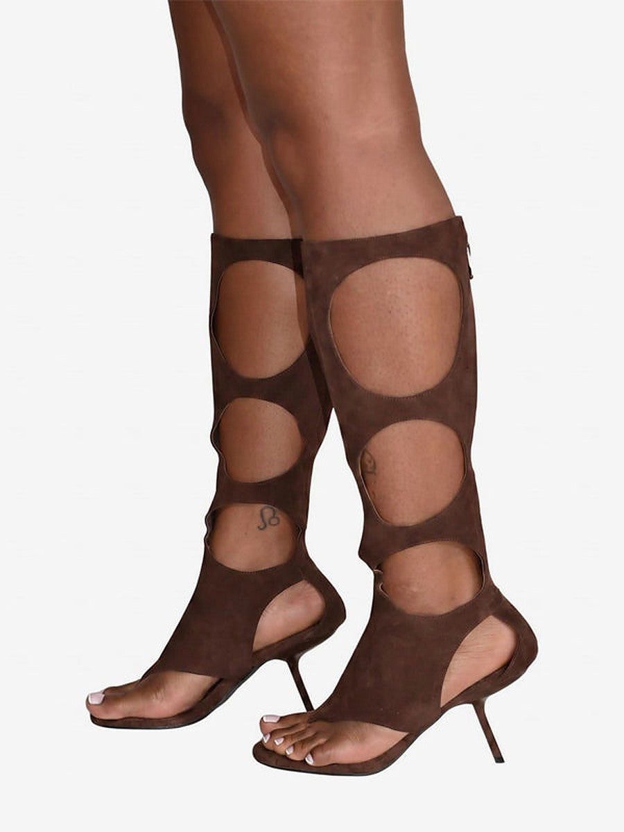 Brown Cut-Out Boots — view 1
