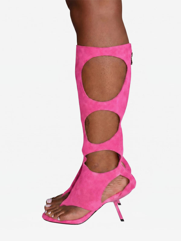 brown cut out boots — view 11