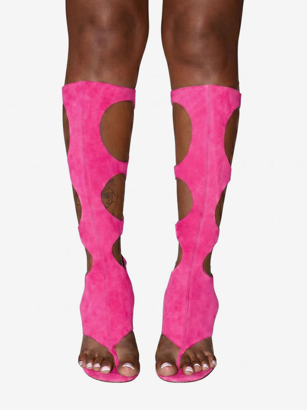 brown cut out boots — view 12