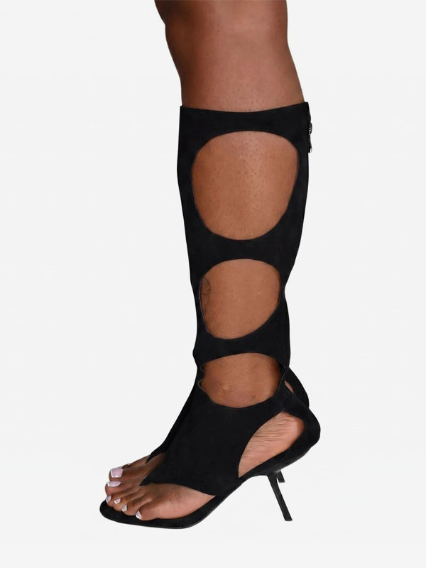 brown cut out boots — view 5