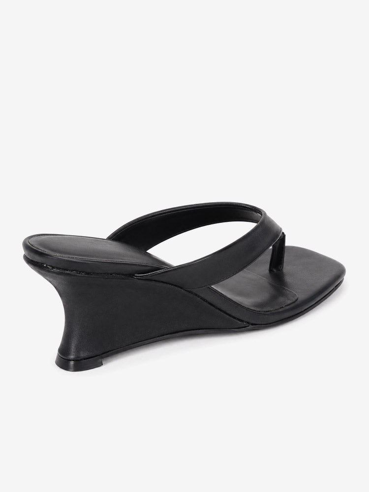 Black Wedge Sandals — view 4