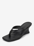 Black Wedge Sandals — view 1